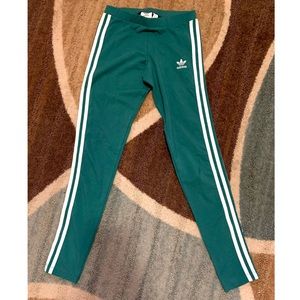 Adidas Stripe Noble Green Leggings